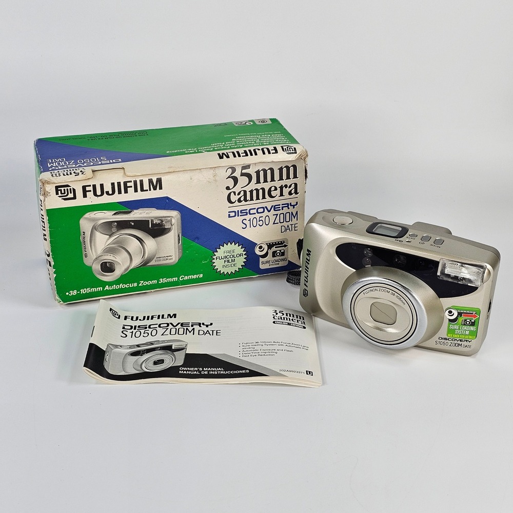 Fujifilm Discovery S1050 Zoom Date 35mm Film Camera Fujinon 38-105mm Lens Tested